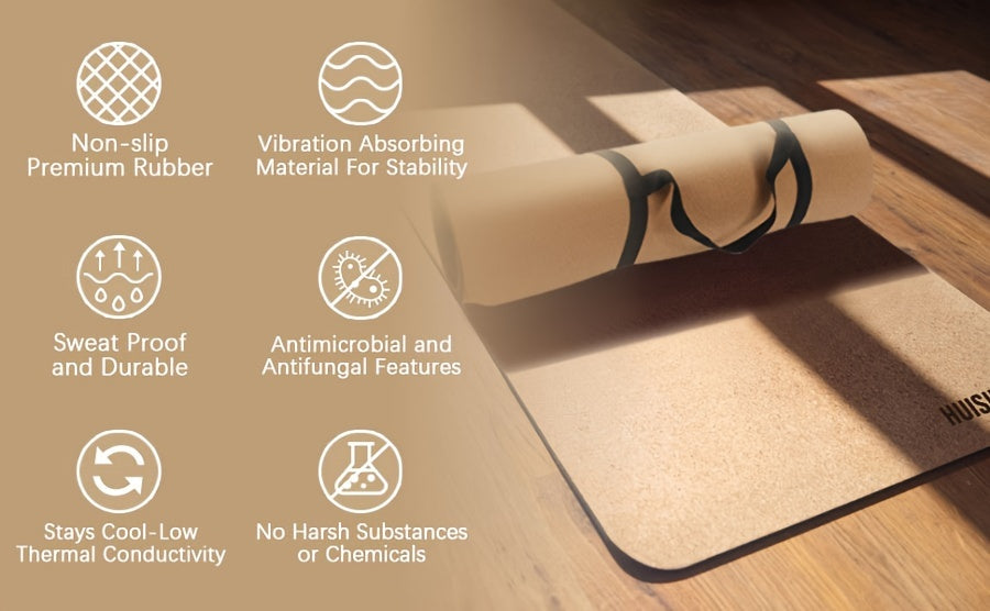 Foldable Cork Yoga Mat 5mm