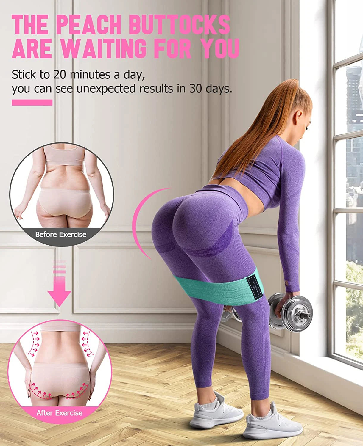 Non-Curl Hip Resistance Band