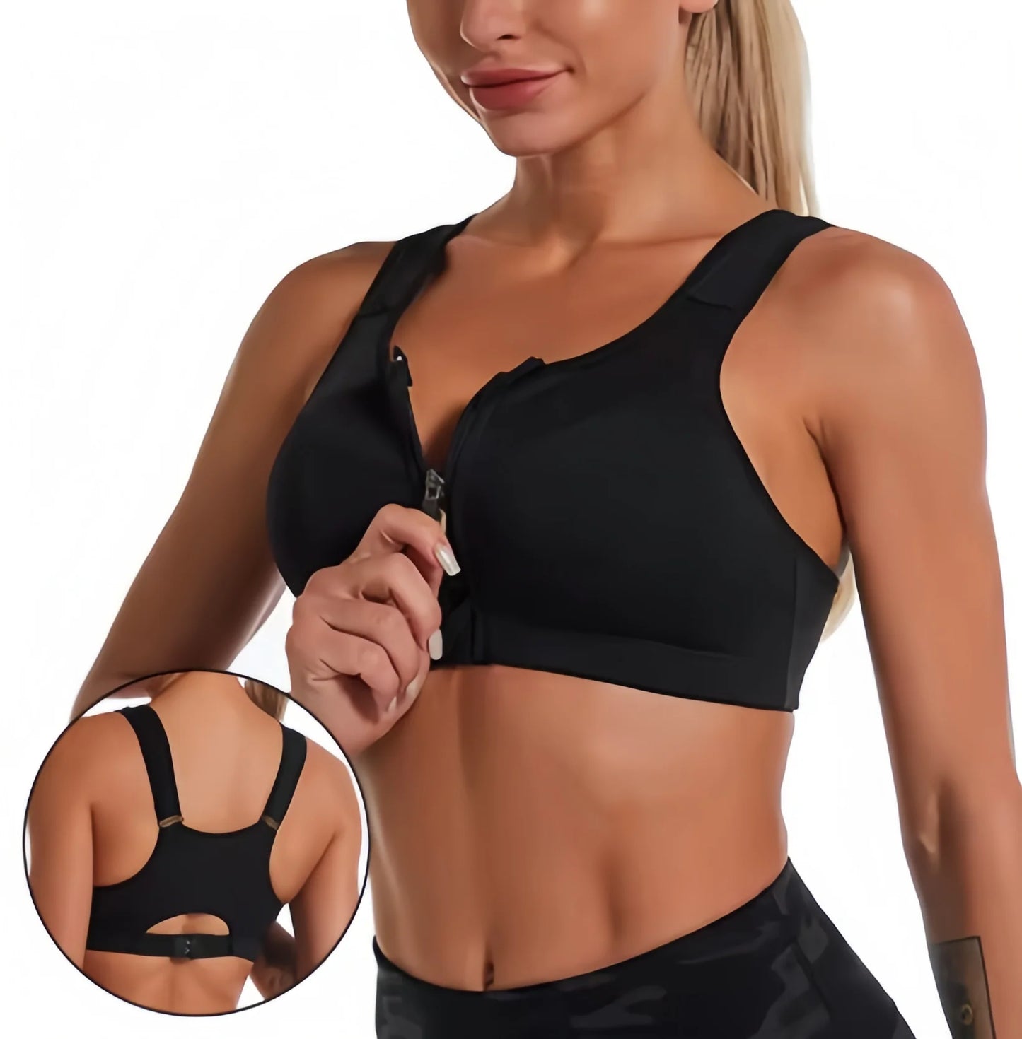 Deep-U Support Yoga Bra