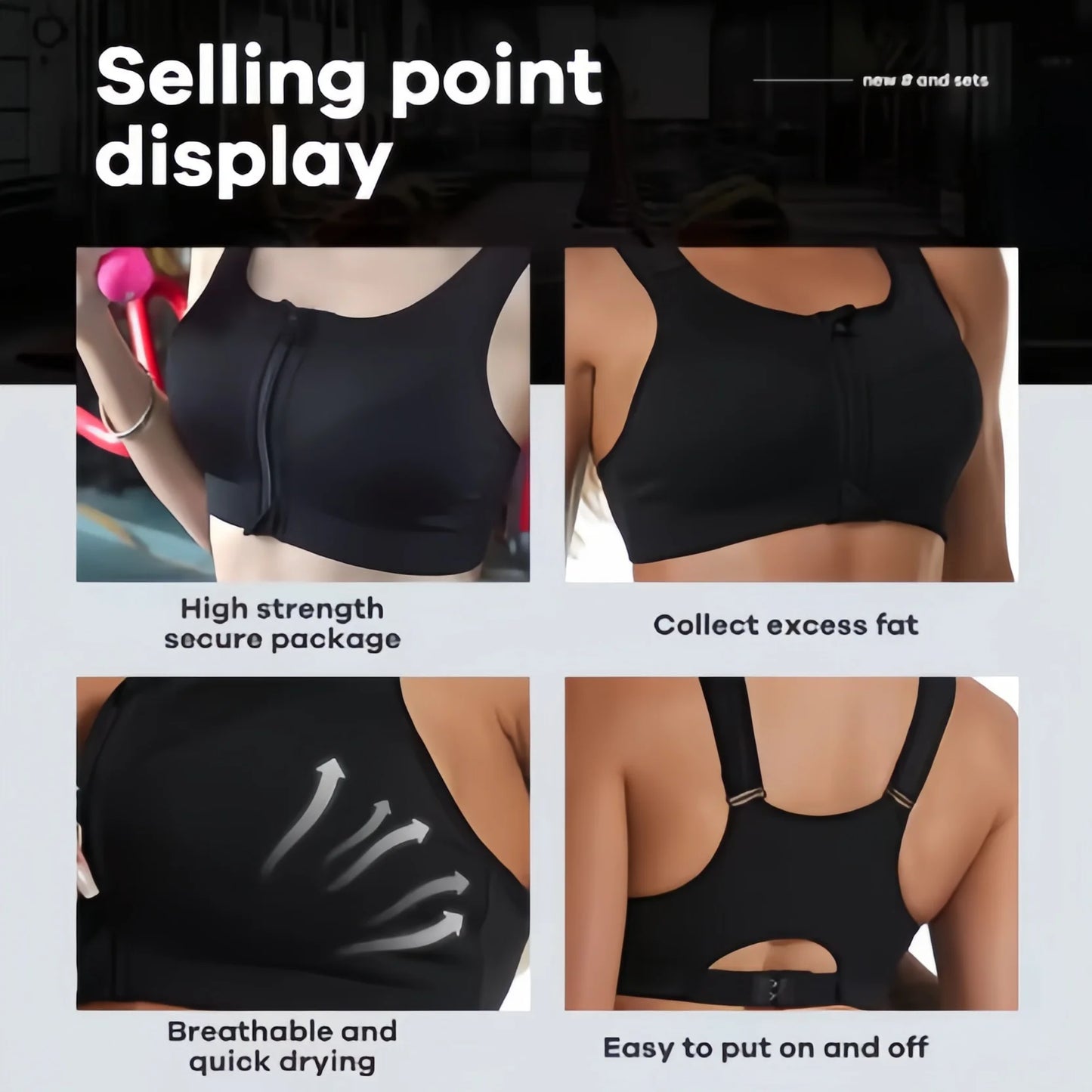 Deep-U Support Yoga Bra