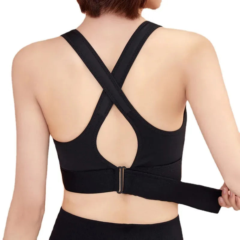 Front-Zip Support Sports Bra