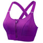 Front-Zip Support Sports Bra