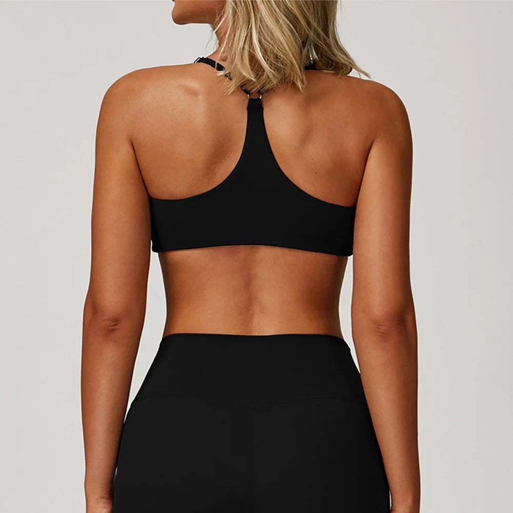 Cross-Back Breathable Yoga Bra