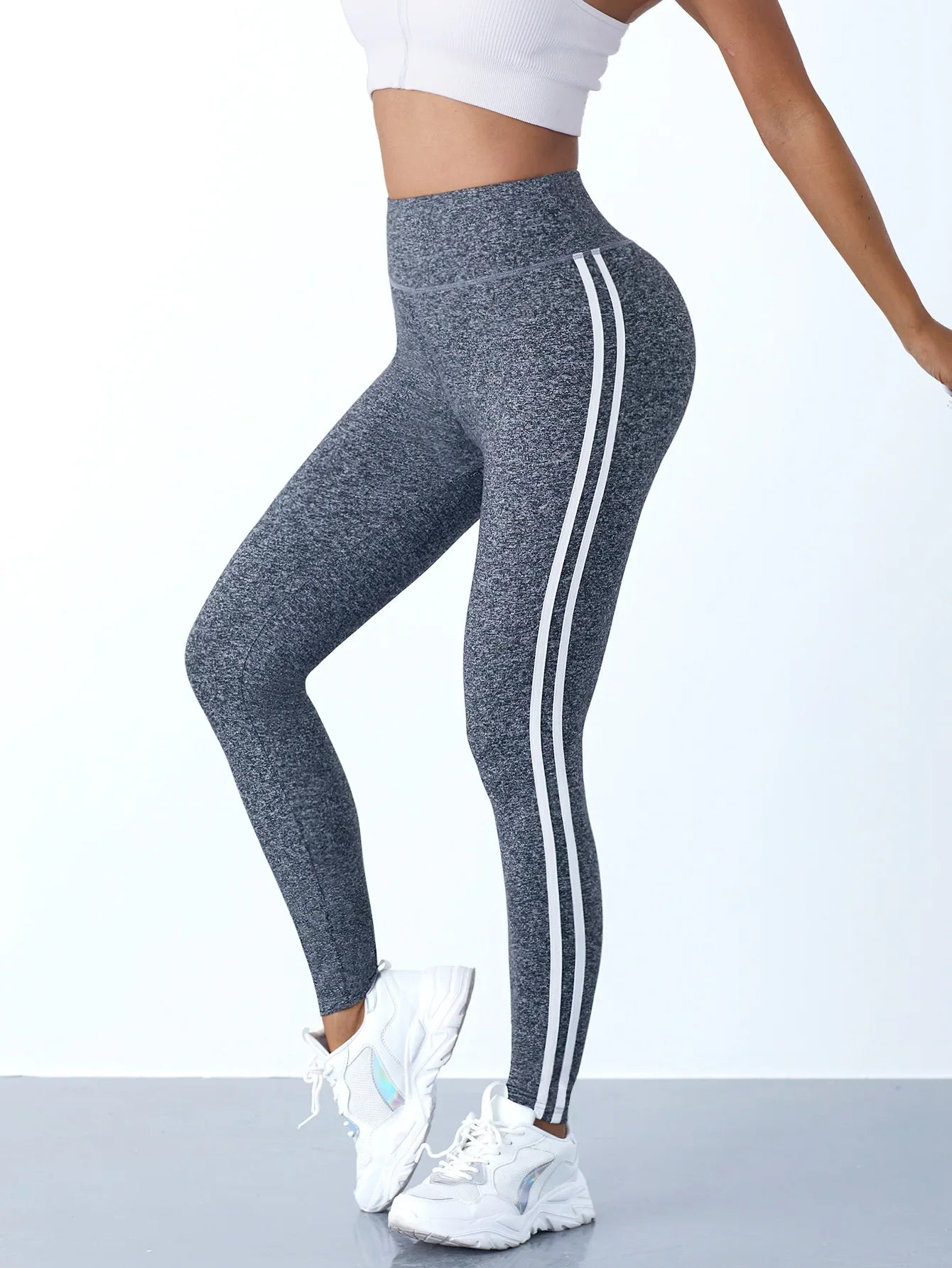 Striped Hip-Lift Leggings