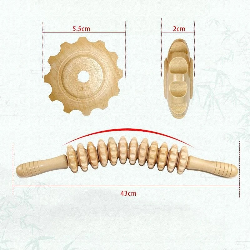12-Wheel Wooden Fascia Roller