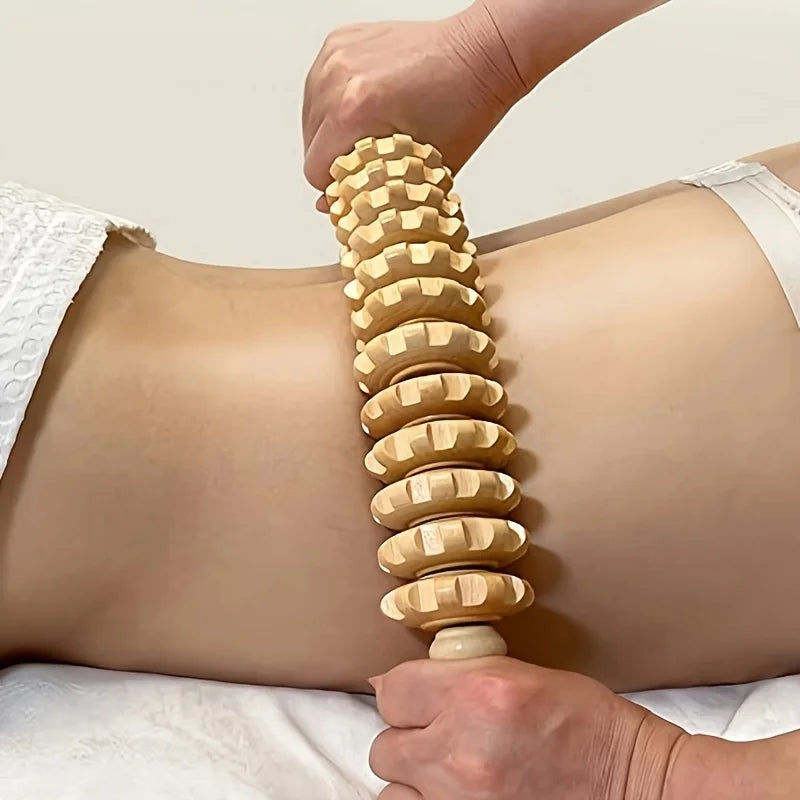 12-Wheel Wooden Fascia Roller