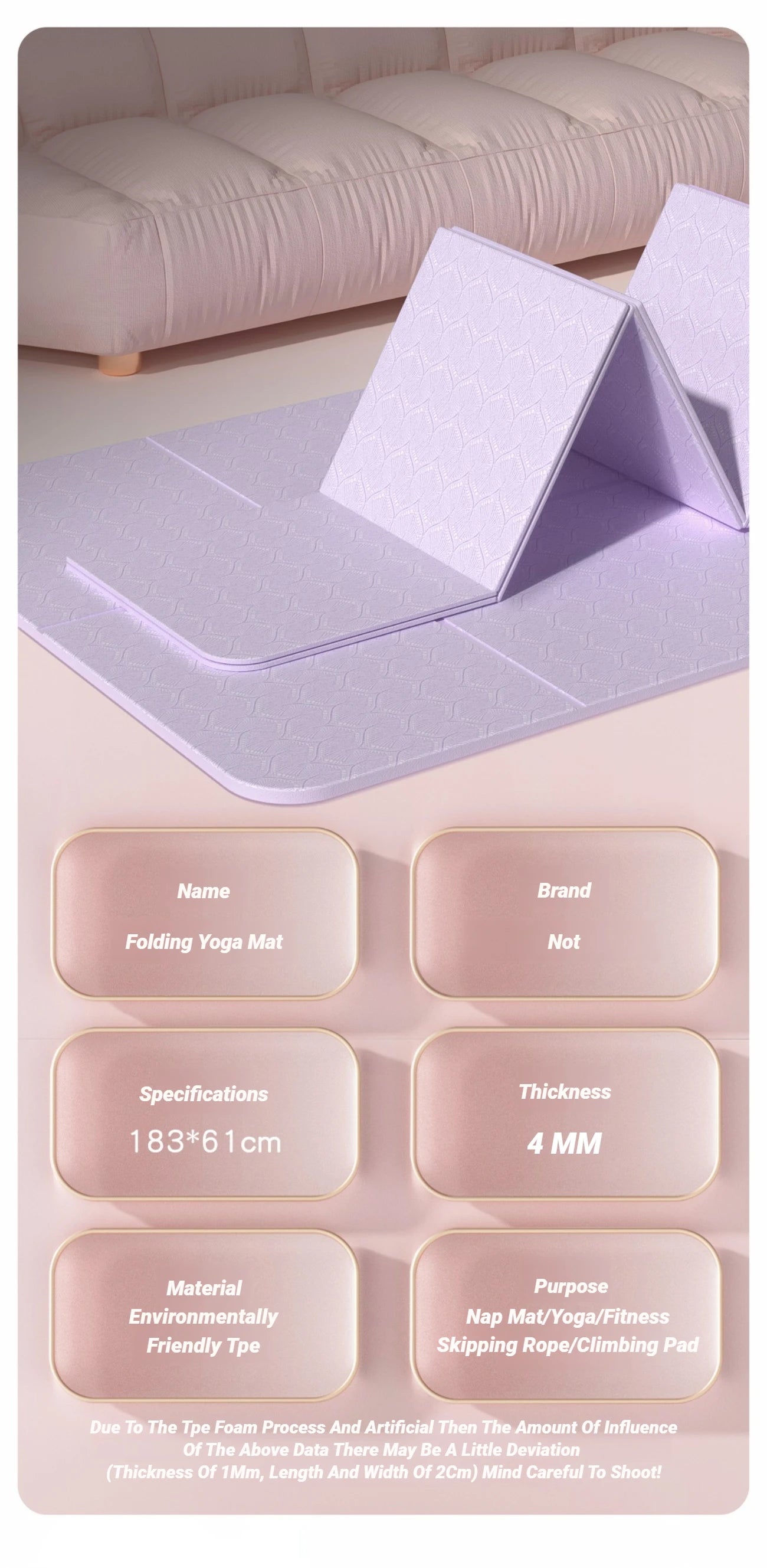 Foldable Eco Yoga Mat