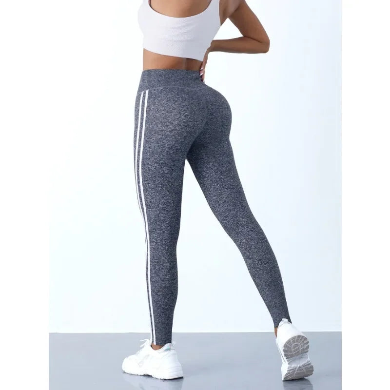 Striped Hip-Lift Leggings