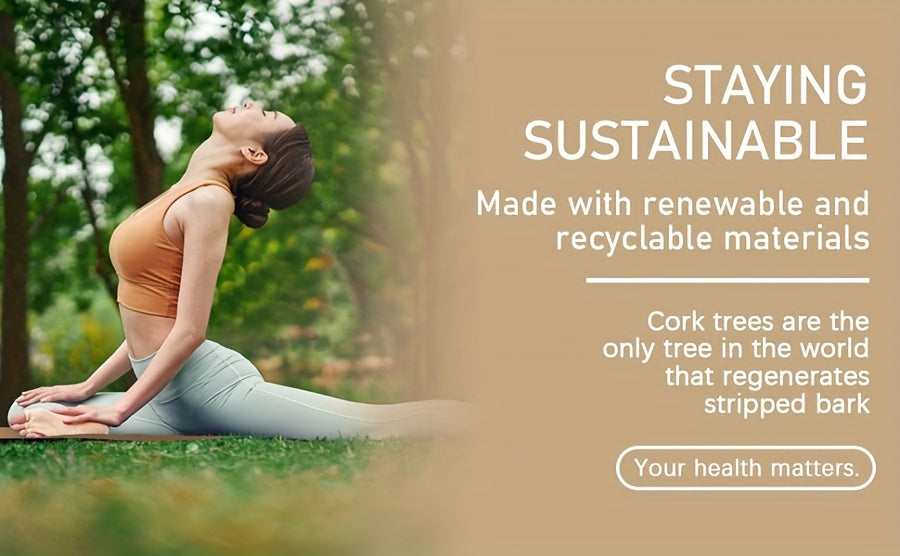 Foldable Cork Yoga Mat 5mm