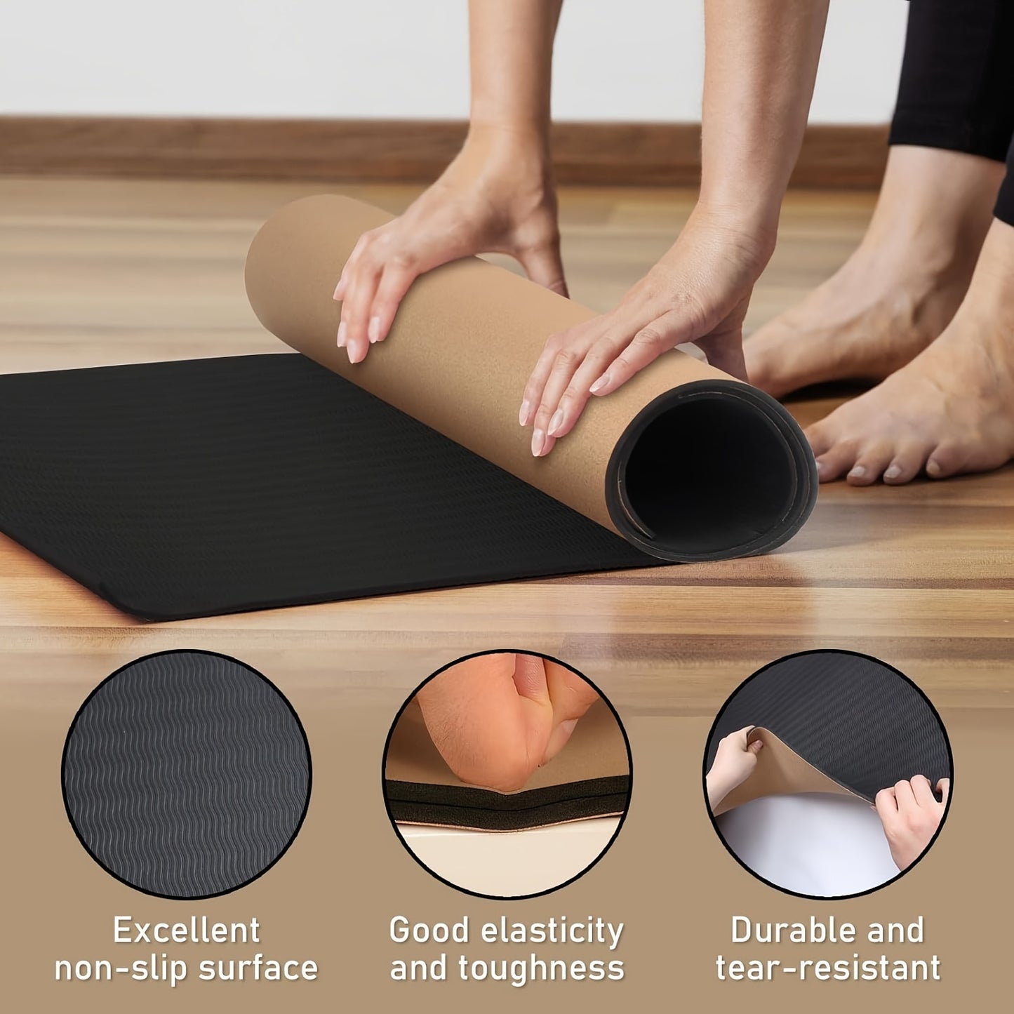 Foldable Cork Yoga Mat 5mm